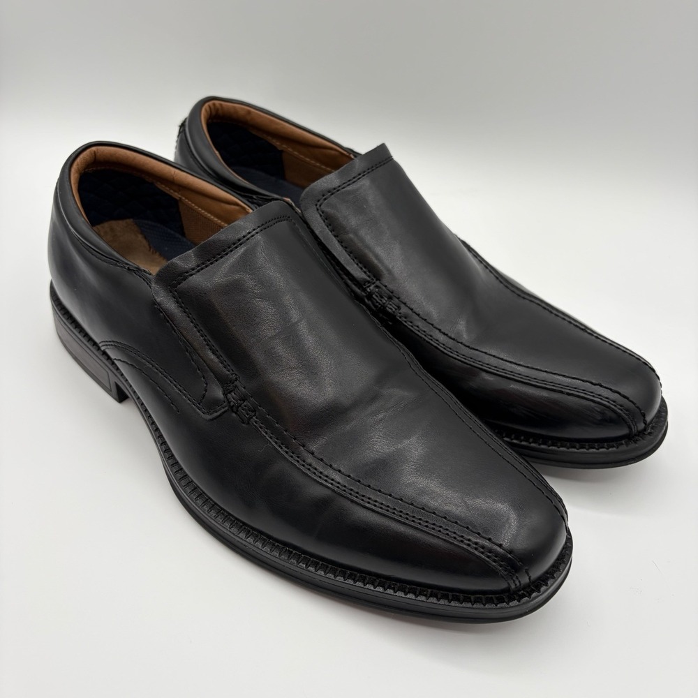 Dockers Greer Men's Dress Loafers 8 M Black Vegan Leather 90-43514 Comfort Moc
